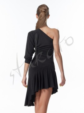 One shoulder dress with dolman sleeve