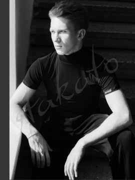 Turtle neck T-shirt with short sleeves for men