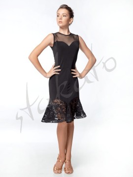 Sukienka Sabina z dekoltem serce i koronką