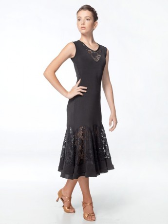 Sukienka Kalina z koronką i krynoliną