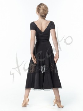 Long skirt for standard with flock and crinoline