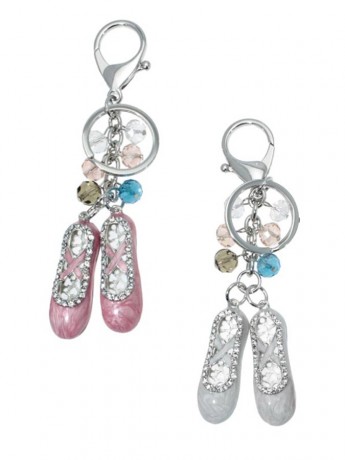 Keyring with glazed pointe shoes