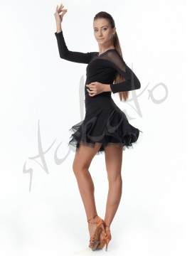 Skirt with crinoline and mesh cut outs