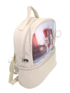 I LOVE DANCE Beige backpack
