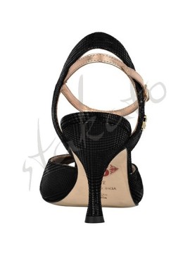 Tangolera model A2 Scozia Nero Laminato Rosa T7