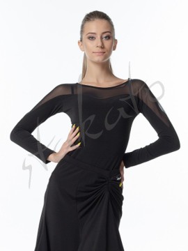 Bluzka z dekoltem z siateczki Paulina